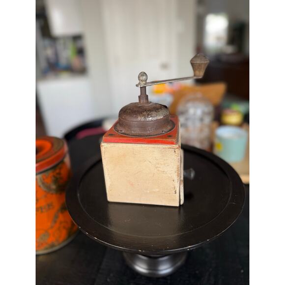 Vintage Wood & Metal Manual Coffee Grinder - Picture 3 of 4